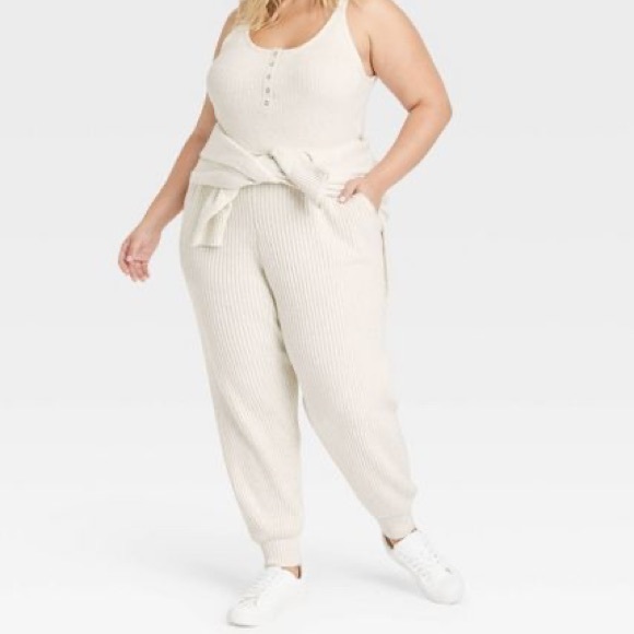 Drawstring Sweater Jogger Pants 